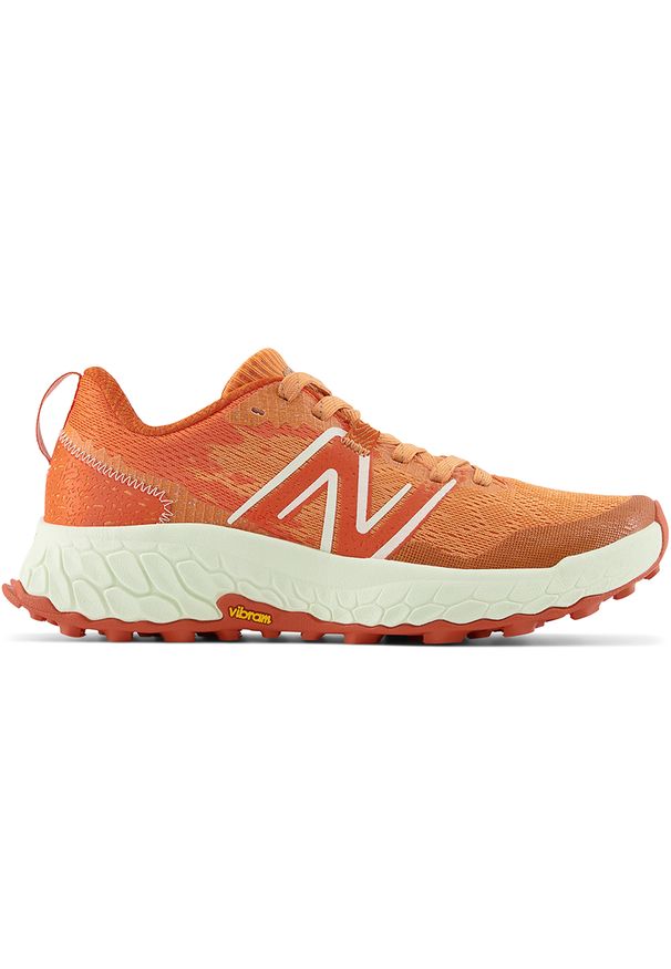 Buty damskie New Balance Fresh Foam Hierro v7 WTHIER7O – pomarańczowe. Kolor: pomarańczowy. Materiał: guma, syntetyk, skóra, materiał. Szerokość cholewki: normalna. Sport: bieganie, fitness
