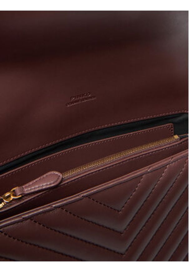 Pinko - PINKO Torebka Love Lady Puff Classic Cl Al 25-26 PLTT 100043 A0GK Bordowy. Kolor: czerwony. Materiał: skórzane