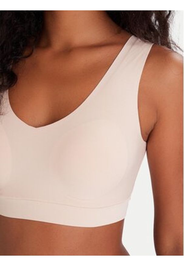 Chantelle Biustonosz top Soft Stretch C16A10 Beżowy. Kolor: beżowy. Materiał: syntetyk