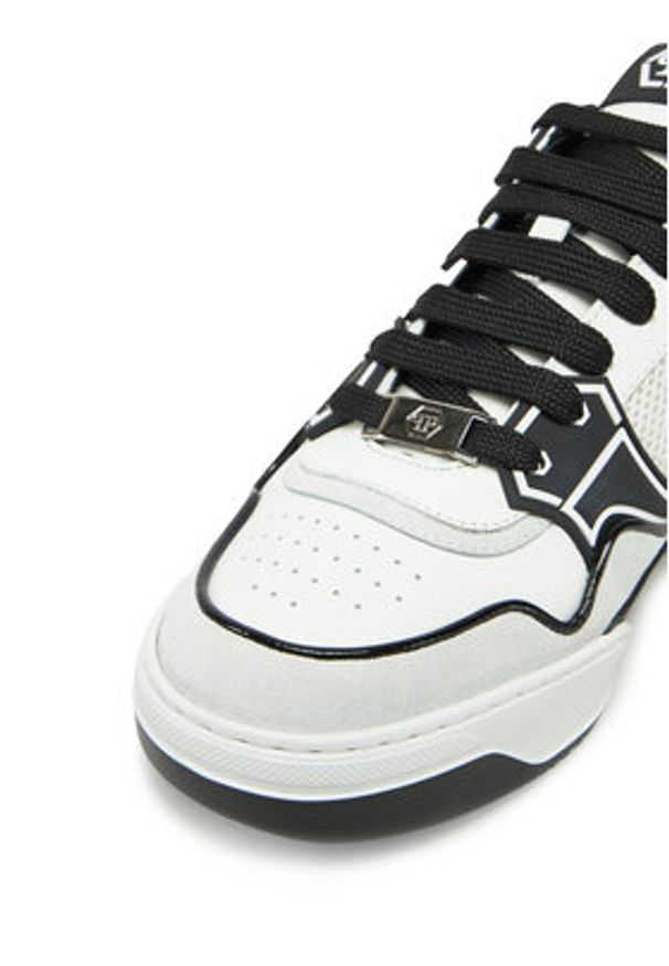 Philipp Plein - PHILIPP PLEIN Sneakersy SAES MSC4017 PLE010N0102 Biały. Kolor: biały. Materiał: skóra