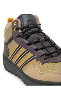 Adidas - adidas Sneakersy Hoops 4.0 Mid JR6704 Beżowy. Kolor: beżowy. Materiał: materiał #6