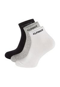 Alpinus - Skarpetki Unisex Dla Dorosłych Z Logo Puyo (zestaw 3 Sztuk). Kolor: biały, wielokolorowy, czarny, szary
