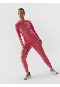 4f - Spodnie treningowe z materiałów z recyklingu damskie. Kolor: różowy. Materiał: materiał. Sport: fitness #1