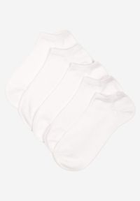 Renee - Białe 5-pack Skarpety do Kostki Stopki Tellessa. Kolor: biały. Materiał: bawełna