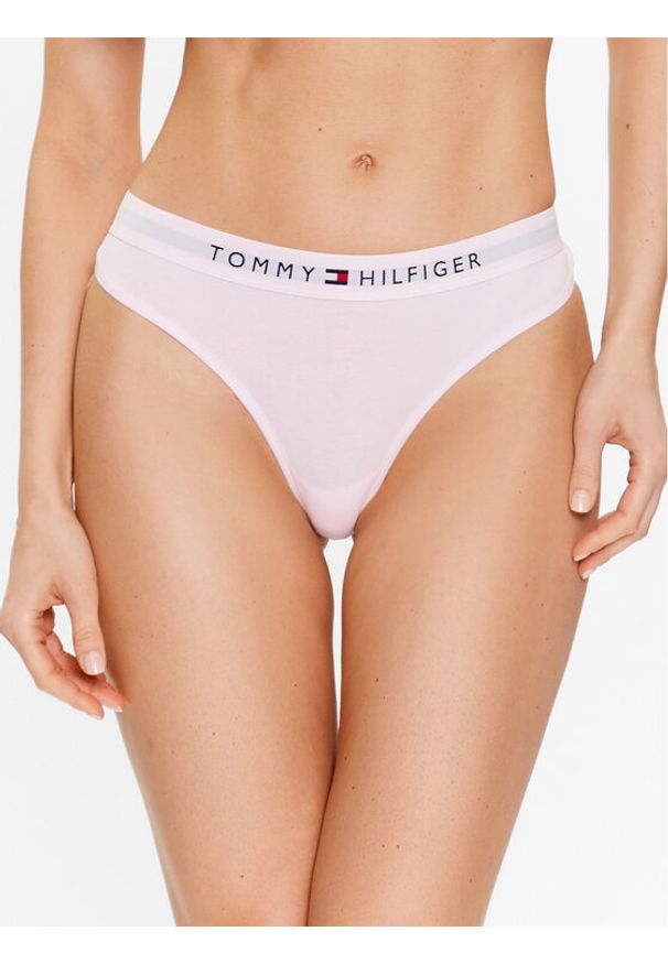 TOMMY HILFIGER - Tommy Hilfiger Stringi UW0UW04146 Różowy. Kolor: różowy. Materiał: bawełna