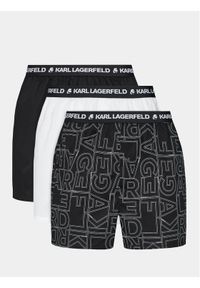 Karl Lagerfeld - KARL LAGERFELD Komplet 3 par bokserek Aop Woven Boxer Short (X3) 235M2108 Czarny. Kolor: czarny. Materiał: bawełna #1