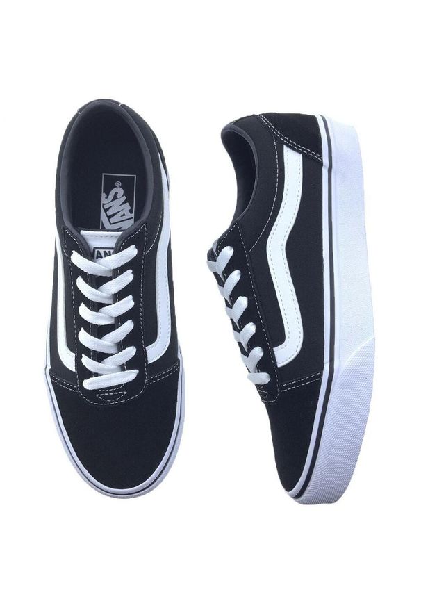 Vans - Buty na co dzień męskie VANS trampki skóra. Okazja: na co dzień. Kolor: czarny. Materiał: skóra. Sport: skateboard