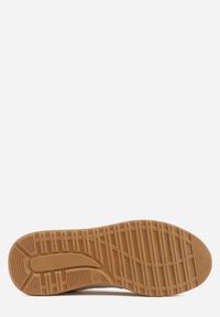 Born2be - Beżowe Klasyczne Buty Sportowe Sneakersy z Perforacją na Nosku Lasthora. Okazja: na co dzień, na spotkanie biznesowe, do pracy. Kolor: beżowy. Materiał: jeans. Szerokość cholewki: normalna. Wzór: kratka #4