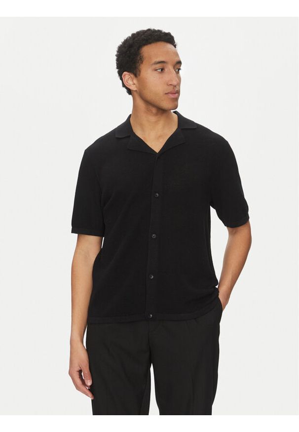 Jack & Jones Koszula Orion 12268226 Czarny Relaxed Fit. Kolor: czarny. Materiał: bawełna, syntetyk