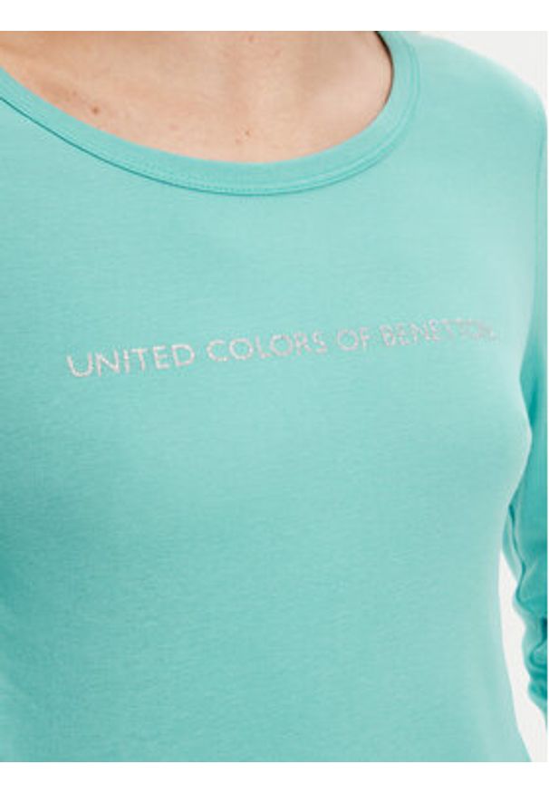 United Colors of Benetton - United Colors Of Benetton Bluzka 3GA2E16G0 Zielony Regular Fit. Kolor: zielony. Materiał: bawełna