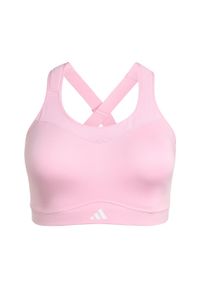 Adidas - Biustonosz TLRD Impact Training High Support. Kolekcja: plus size. Kolor: różowy. Materiał: materiał. Technologia: ClimaCool (Adidas). Sport: fitness
