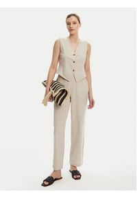 Vero Moda Kamizelka garniturowa Caia 10333795 Beżowy Regular Fit. Kolor: beżowy. Materiał: bawełna #4