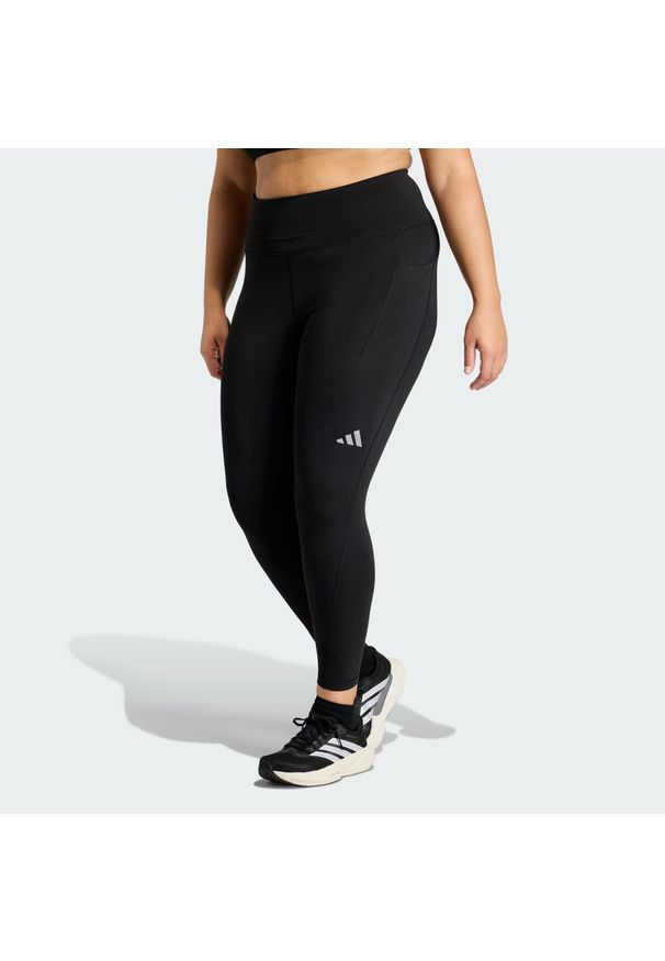 Adidas - Legginsy do biegania adi365 Climacool AOP 7/8 (Plus Size). Kolekcja: plus size. Kolor: czarny. Technologia: ClimaCool (Adidas). Sport: fitness