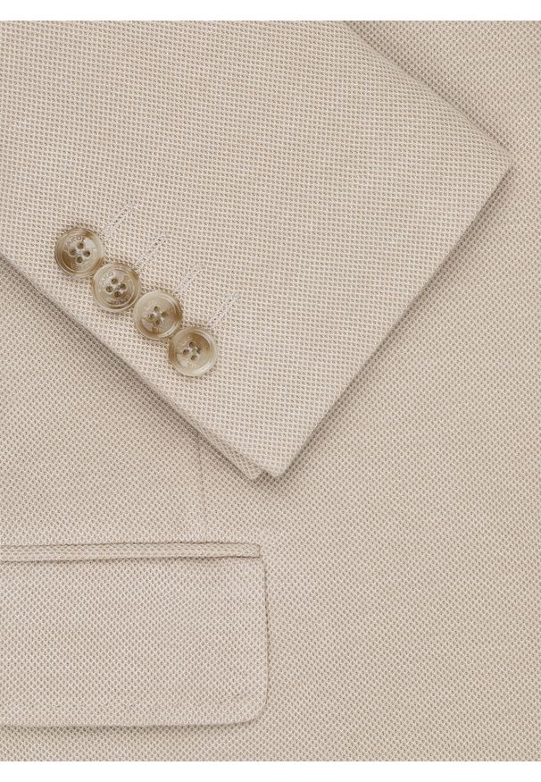 Pako Lorente - PAKO LORENTE – Beżowa marynarka z dzianiny. Kolor: beżowy, niebieski. Materiał: dzianina. Sezon: wiosna