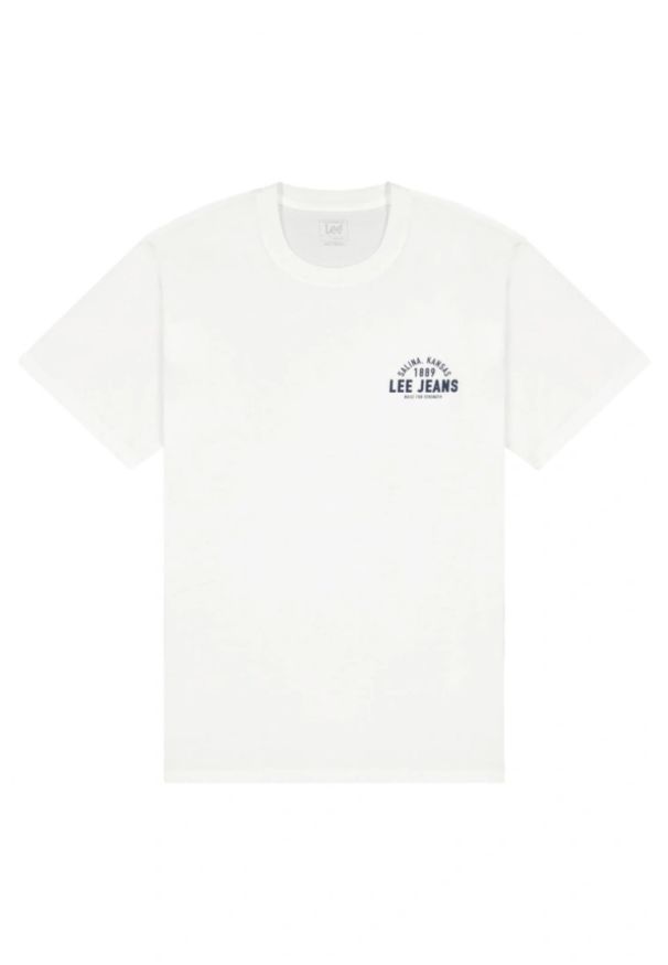 Lee - MĘSKA KOSZULKA LEE SMALL LOGO TEE BRIGHT WHITE 112376519