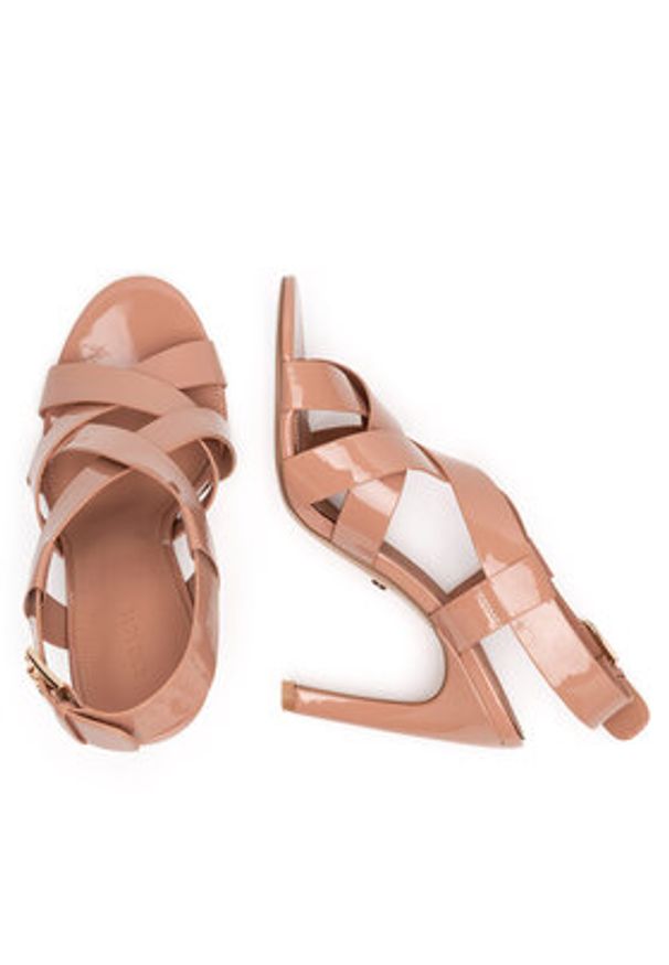 Gino Rossi Sandały AMEY-V1883-05 Beżowy. Kolor: beżowy. Materiał: skóra, lakier