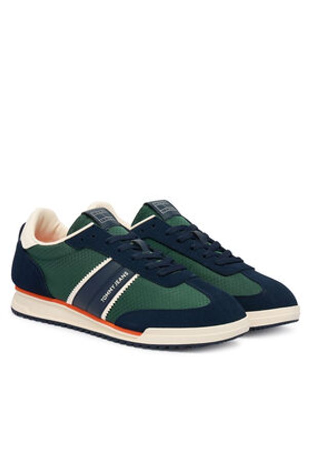 Tommy Jeans Sneakersy Tjm Retro Runner Cleated Winter EM0EM01664 Granatowy. Kolor: niebieski. Materiał: materiał