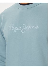 Pepe Jeans Bluza Joe Crew PM582574 Niebieski Regular Fit. Kolor: niebieski. Materiał: bawełna