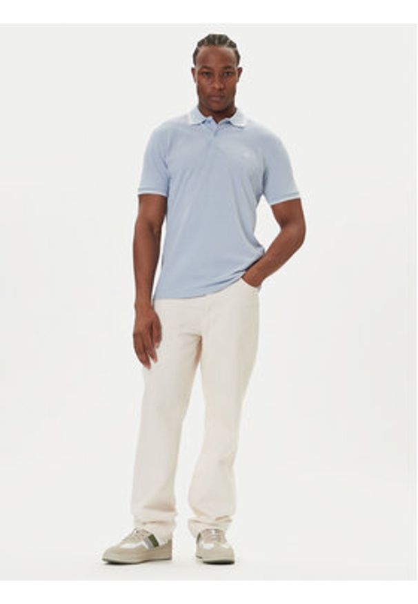 Selected Homme Polo 16087840 Błękitny Regular Fit. Typ kołnierza: polo. Kolor: niebieski. Materiał: bawełna