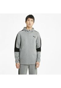 Bluza z kapturem zapinana na zamek błyskawiczny Puma Evostripe Core. Typ kołnierza: kaptur. Kolor: szary. Sezon: zima, jesień