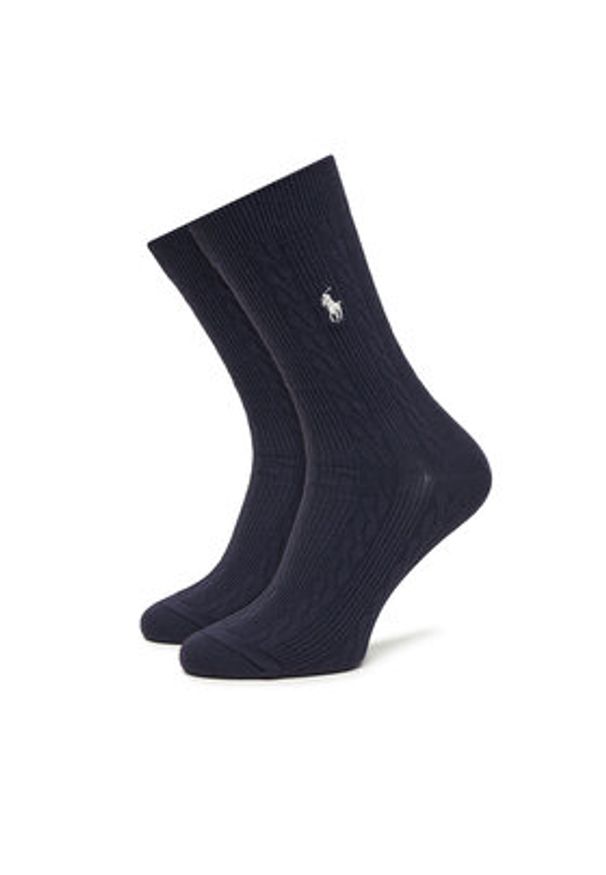 Polo Ralph Lauren Zestaw 3 par wysokich skarpet damskich 455923551003 Kolorowy. Materiał: materiał, bawełna. Wzór: kolorowy
