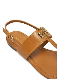 Tory Burch Sandały Eleanor 157967 Brązowy. Kolor: brązowy. Materiał: skóra