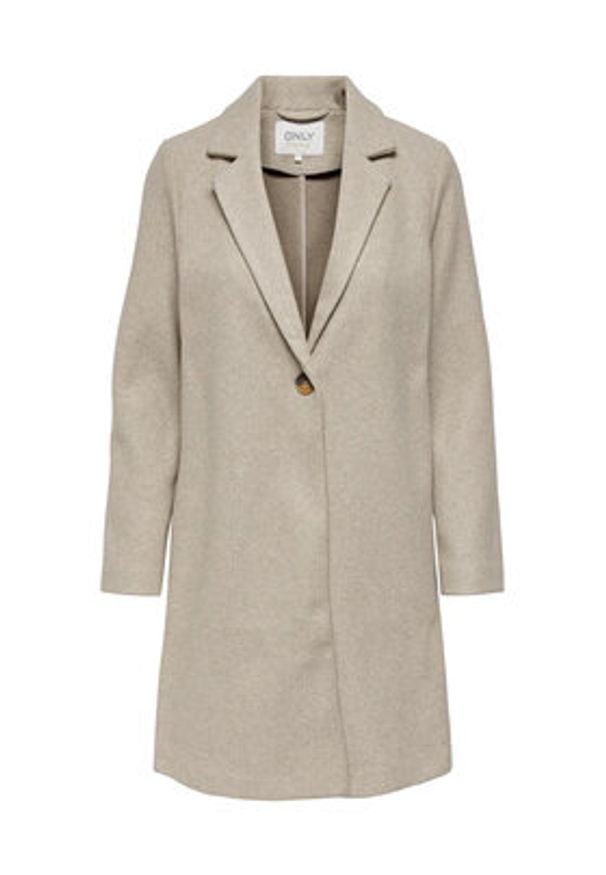only - ONLY Płaszcz przejściowy Emma 15281382 Écru Regular Fit. Materiał: syntetyk