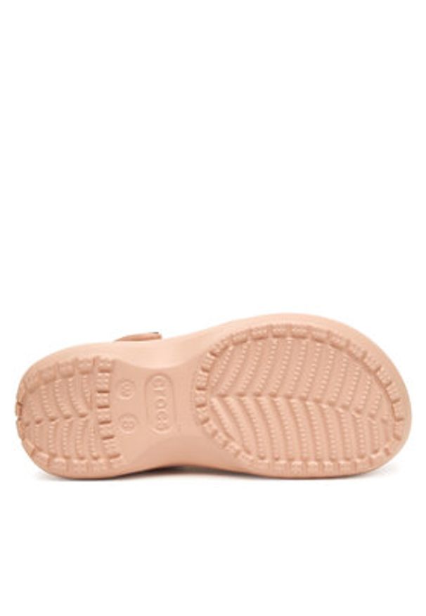 Crocs Klapki Classic Platform Clog 206750 Beżowy. Kolor: beżowy. Obcas: na platformie