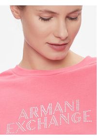 Armani Exchange Bluza 3DYM90 YJFHZ 14BH Różowy Regular Fit. Kolor: różowy. Materiał: bawełna #3