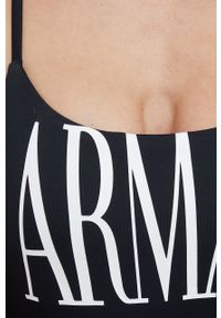 Emporio Armani Underwear jednoczęściowy strój kąpielowy kolor czarny lekko usztywniona miseczka. Kolor: czarny. Materiał: dzianina