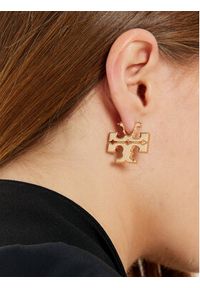 Tory Burch Kolczyki Eleanor Hidden Hoop Earring 157956 Złoty. Materiał: metalowe. Kolor: złoty