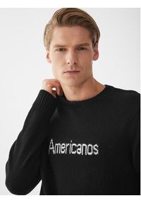 Americanos Sweter Nevado Czarny Regular Fit. Kolor: czarny. Materiał: syntetyk #2