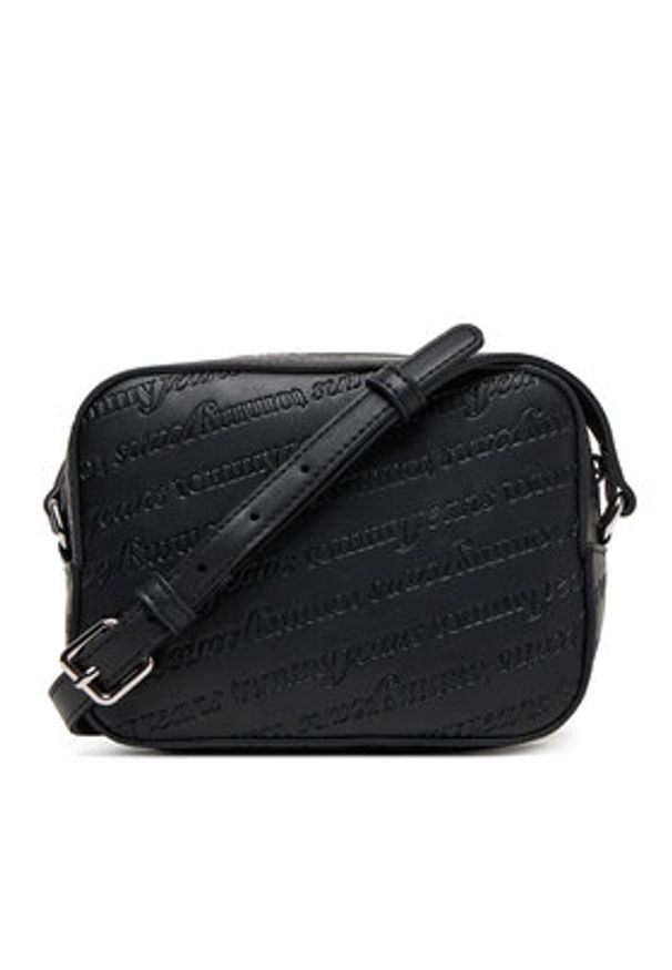 Tommy Jeans Torebka Tjw Must Aop Camera Bag AW0AW17865 Czarny. Kolor: czarny. Materiał: skórzane