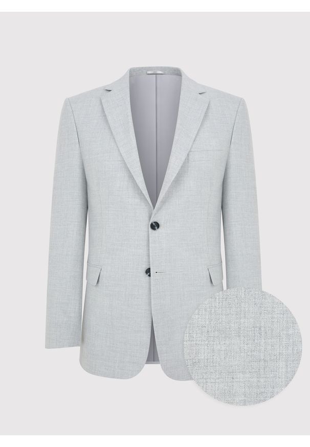 Pako Lorente - PAKO LORENTE – Marynarka garniturowa w kolorze jasnoszarym. Kolor: szary. Materiał: poliester, elastan, wiskoza. Wzór: gładki