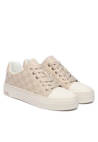DKNY Sneakersy K3556786 Beżowy. Kolor: beżowy. Materiał: skóra #5