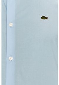 Lacoste koszula bawełniana CH2668-031. Kolor: niebieski. Materiał: bawełna #4