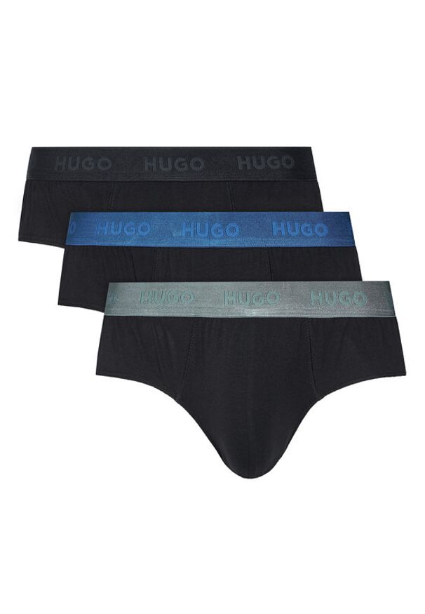 Hugo - HUGO Komplet 3 par slipów 50532570 Czarny. Kolor: czarny. Materiał: bawełna