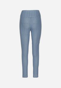 Born2be - Niebieskie Legginsy Sportowe z Elastyczną Gumką i Tłoczonym Wzorem Ardisa. Okazja: na co dzień. Kolor: niebieski. Styl: sportowy #5