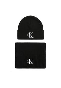 Calvin Klein Jeans Zestaw Szalik i Czapka Gifting Mono Beanie/Scarf K50K511199 Czarny. Kolor: czarny. Materiał: bawełna #1