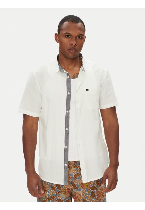 Quiksilver Koszula Time Box EQYWT04622 Biały Regular Fit. Kolor: biały. Materiał: bawełna