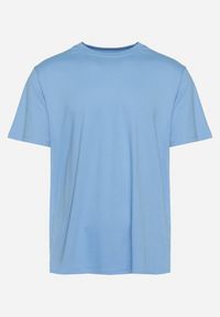 Born2be - Jasnoniebieska Casual Koszulka T-shirt z Bawełny Ikesse. Okazja: na co dzień. Kolor: niebieski. Materiał: bawełna. Styl: casual #5