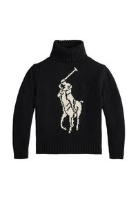 Polo Ralph Lauren Golf 211978329002 Czarny Relaxed Fit. Typ kołnierza: golf, polo. Kolor: czarny. Materiał: wełna #5