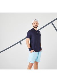 ARTENGO - Koszulka do tenisa z krótkim rękawem męska Artengo TTS DRY+. Kolor: niebieski. Materiał: materiał, poliester, elastan. Długość rękawa: krótki rękaw. Długość: krótkie. Sport: tenis #1