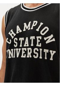 Champion Tank top 220009 Czarny Custom Fit. Kolor: czarny. Materiał: syntetyk, bawełna #4