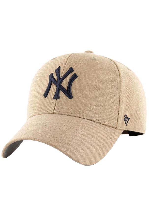 Męska czapka z daszkiem 47 Brand MLB New York Yankees Cap. Kolor: beżowy. Materiał: wełna, akryl