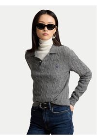 Polo Ralph Lauren Sweter 211972132500 Szary Regular Fit. Typ kołnierza: polo. Kolor: szary. Materiał: wełna #2