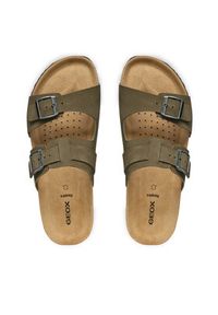 Geox Klapki U Sandal Ghita U159VB 00032 C3009 Khaki. Kolor: brązowy. Materiał: skóra, nubuk #4