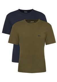 BOSS T-Shirt Rn 2P Rib 50563886 Niebieski Slim Fit. Kolor: niebieski. Materiał: bawełna #2