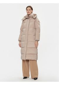 Woolrich Płaszcz zimowy Aurora CFWWOU0698FRUT1148 Beżowy Regular Fit. Kolor: beżowy. Materiał: syntetyk. Sezon: zima