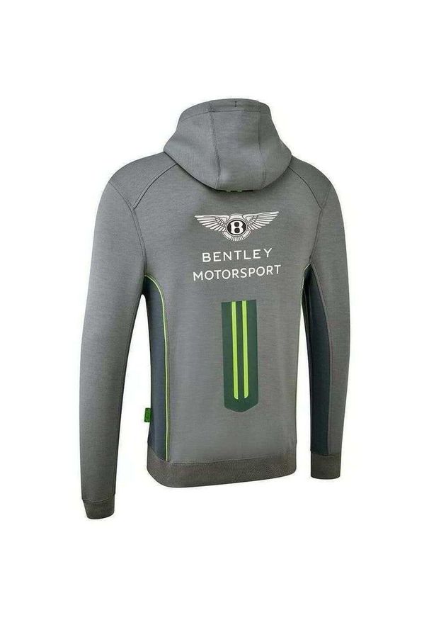 Bluza z kapturem Bentley Motorsport Team Hoodie, Mężczyźni. Typ kołnierza: kaptur. Kolor: szary. Materiał: wiskoza, materiał